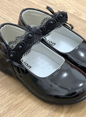 女童皮鞋演出黑色软底学院英伦风黑皮鞋校园合唱表演单鞋C1826