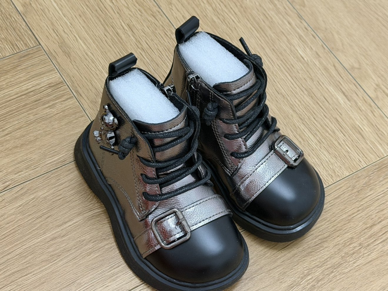 【清仓特惠】二棉薄绒女童公主靴子2m冬季韩版儿童加绒短靴G71