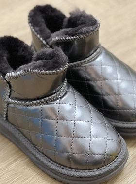 【清仓特惠】男童加绒加厚棉鞋冬季雪地靴女孩防滑大棉靴23174-1