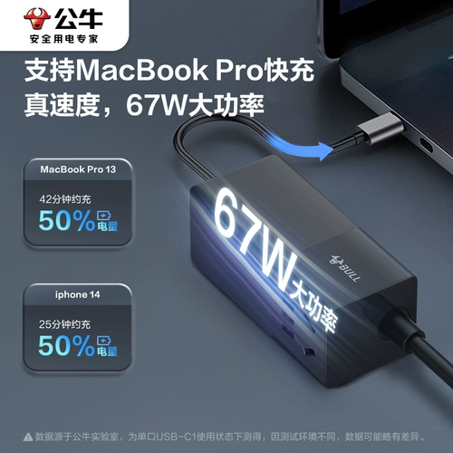 Bull Socket 67W Fast Charge Growt Ducts Plug -in Home Desktop Logging Trailer Board USB -плавка -на плате