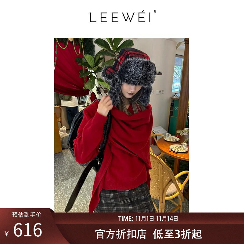 CNLEEWEI冬季新款高腰显瘦复古黑白格短裙女百搭A字裙半身裙