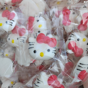 网红helo Kitty猫棉花糖熊猫小黄鸭kt猫软糖粉猪卡通造型可爱糖果