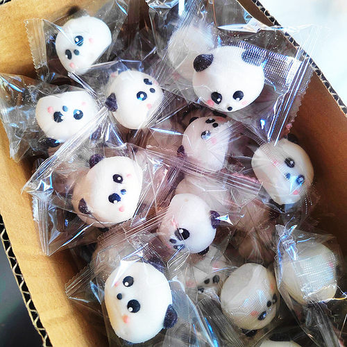 网红熊猫KT猫棉花糖小黄鸭大鹅软糖商用蛋糕造型卡通造型可爱糖果