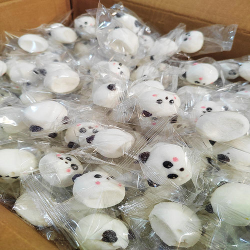 商用批发3d立体熊猫棉花糖卡通可爱熊猫头儿童零食蛋糕咖啡装饰