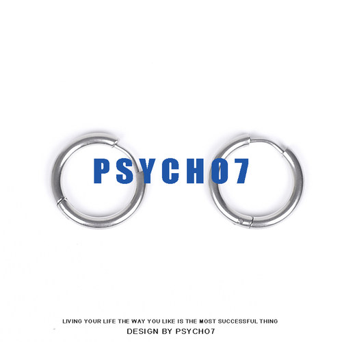 psycho7新款潮圆圈极简钛钢冷淡
