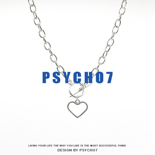 choker少女风镂空爱心复古毛衣链