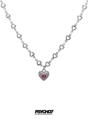 PSYCHO7女爱心拼接项链