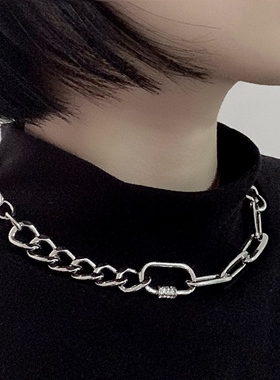 PSYCHO7 2021欧美新款潮粗链条夸张choker颈链网红个性时尚项链女