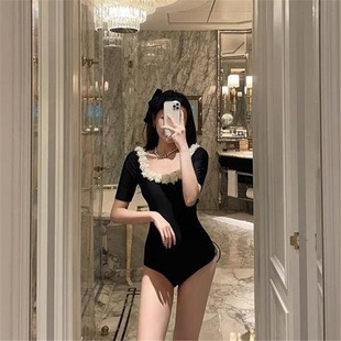 跨境泳衣女2022韩国花朵连体比基尼三角bikini温泉游泳装工厂