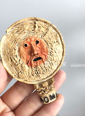 意大利罗马真理之口树脂冰箱贴Bocca della verità旅行纪念珍藏