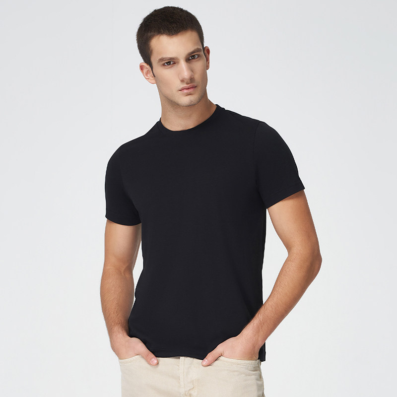 三枪t恤男宽松中年2023夏季潮流莫代尔体恤个性时尚简约百搭短袖