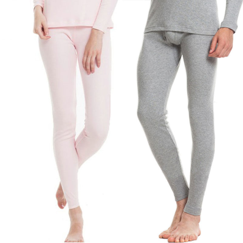 三枪秋裤女纯棉内穿线裤中厚秋冬单件男打底长裤全棉保暖裤棉毛裤