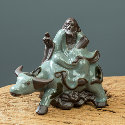 客厅老子出关紫气东来人物装饰