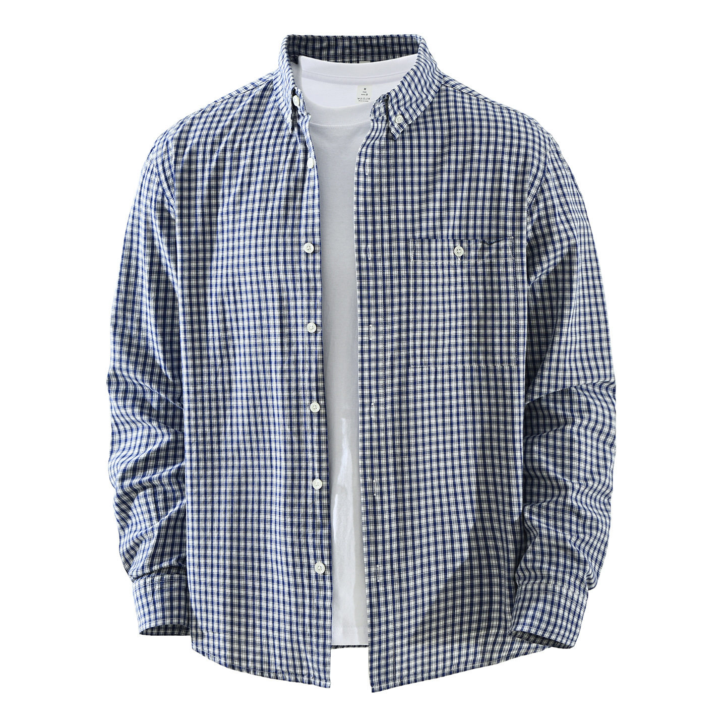 7962日系潮流格子长袖衬衫男士时尚百搭文艺休闲宽松翻领上衣外套,男装,衬衫,淘宝优惠券,粉丝福利购,淘宝优惠卷