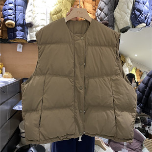 TYJR 冬季新款2025韩版宽松时尚百搭圆领羽绒服马甲背心女57796