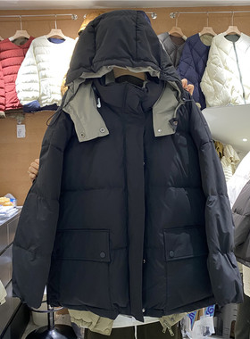 TYJR 冬季2025新款韩版宽松长袖加厚保暖连帽羽绒服外套女55865