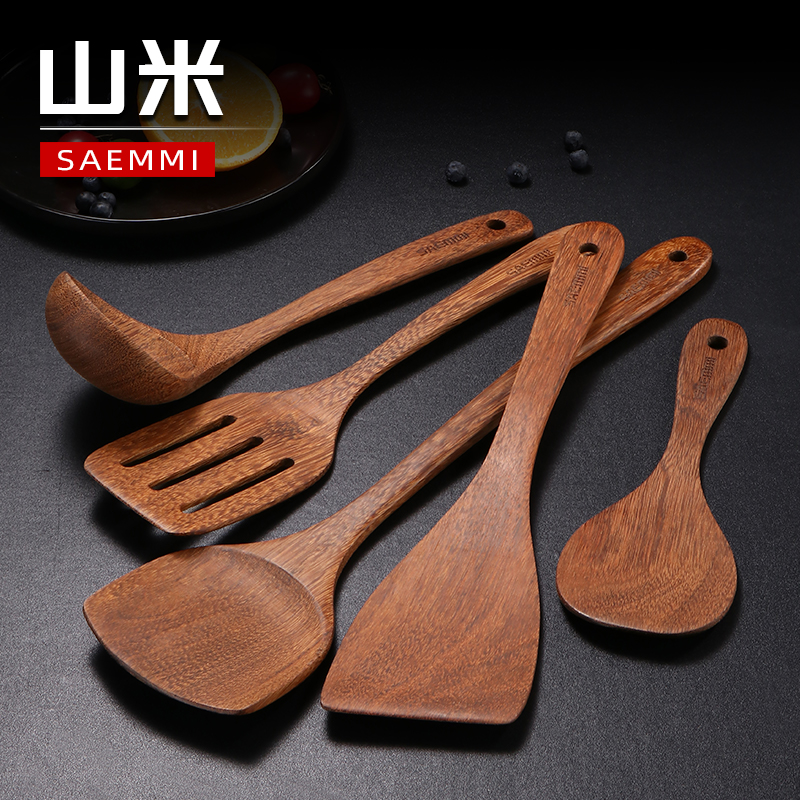 saemmi鸡翅木锅铲不粘锅专用木质