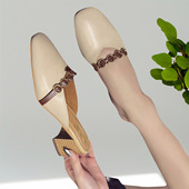 百搭懒人包头半拖鞋 小码 舒适外穿网红凉拖 33春季 新款 穆勒鞋 女32码