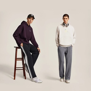 韦德系列百搭宽松直筒运动长裤 正品 新品 男25冬季 AKLV689 李宁卫裤