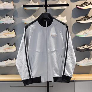 男子上衣宽松针织运动休闲外套AFDW851 新品 正品 李宁2026春季