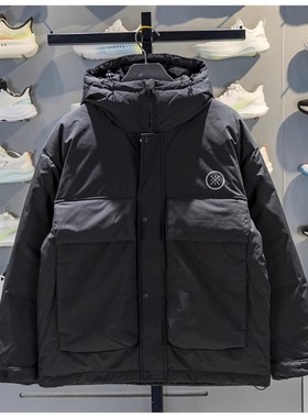 李宁羽绒服男子2025冬季新品韦德系列80%鹅绒保暖宽松外套AYMV063