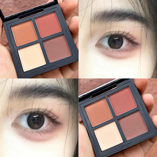 秋冬氛围感妆2025新款四色眼影盘日常淡妆红棕大地色卧蚕盘初学者
