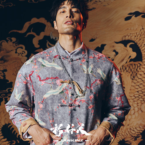 衫仟尺2023秋冬唐装手工盘扣