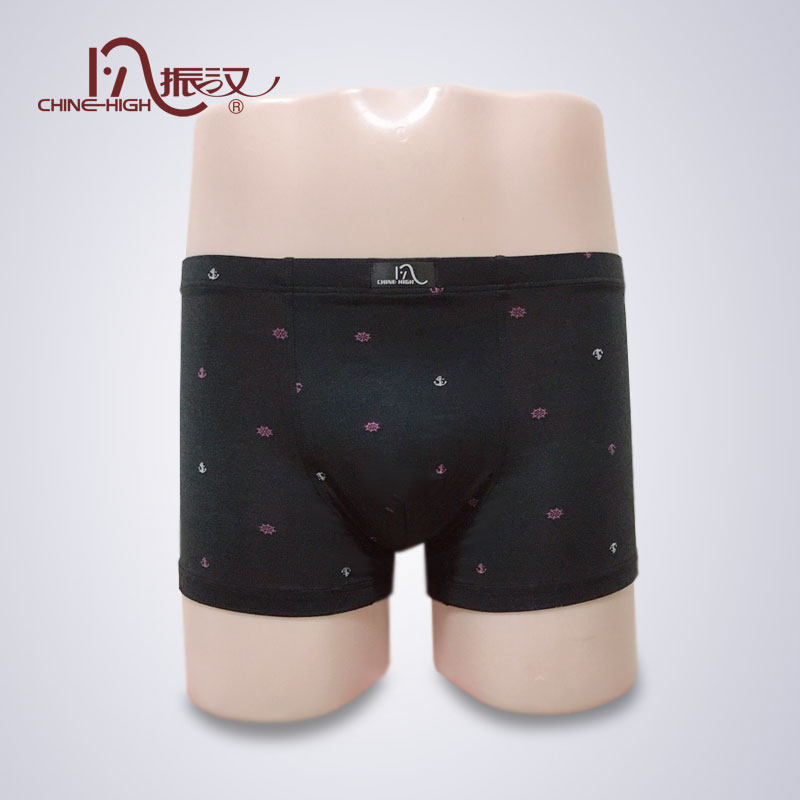 振汉男士内裤卡头装夏季薄款透气粘纤亲肤柔软面料印花男平角裤衩