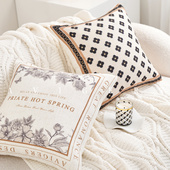 现代简约抱枕沙发客厅靠枕床头软包腰枕大靠背办公室午睡枕头