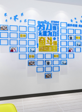 团队荣誉公司企业文化墙学员工风采展示墙相片亚克力照片墙贴相框