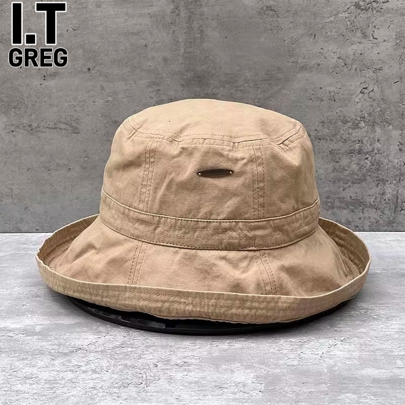 I.Tgreg日系棉质翻边渔夫帽
