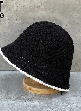 香港代购I.TGREG黑色薄款透气水桶帽遮阳防晒渔夫帽女百搭盆帽子