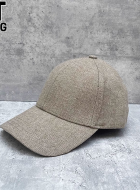 香港I.Tgreg男女时尚英伦鸭舌帽休闲立体有型人字纹硬顶棒球帽子