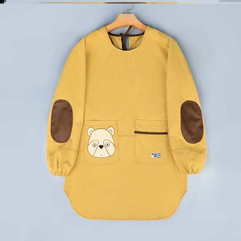 韩版可爱时尚纯棉卡通画画罩衣有袖反穿衣防污厨衣工作服长袖围裙,家庭/个人清洁工具,围裙,淘宝优惠券,粉丝福利购,淘宝优惠卷