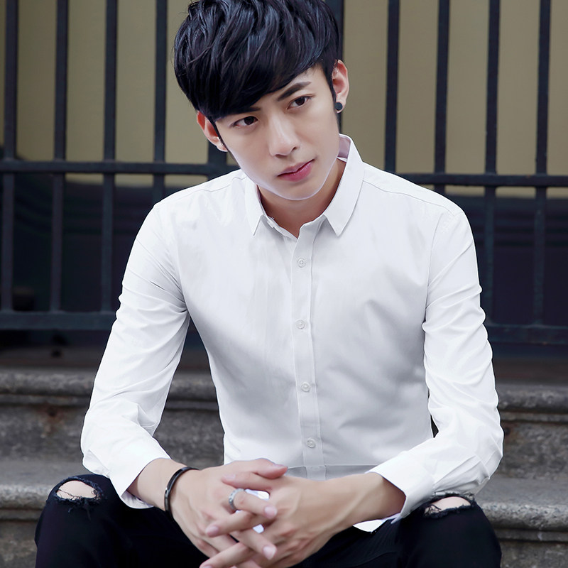 formal wear shirt man Long sleeve White shirt Korean Edition Self cultivation Trend go to work business affairs student interview work clothesin the Men's clothing, Shirt  category - from Buy2taobao.com to provide professional Taobao agent buy service