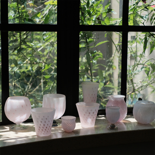 「97 Crafts」日本玻璃作家桥村野美知彩色玻璃器玻璃杯蛋杯猪口