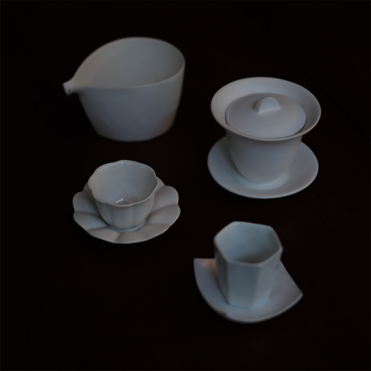 「97 Crafts」日本陶艺作家安藤雅信 白陶系列茶道具公道盖碗茶杯图片