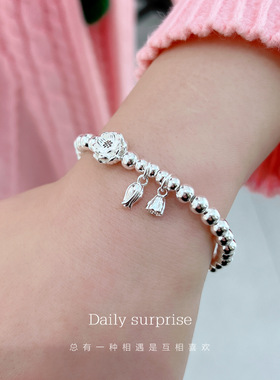 每日惊喜女孩足银999.9甜美