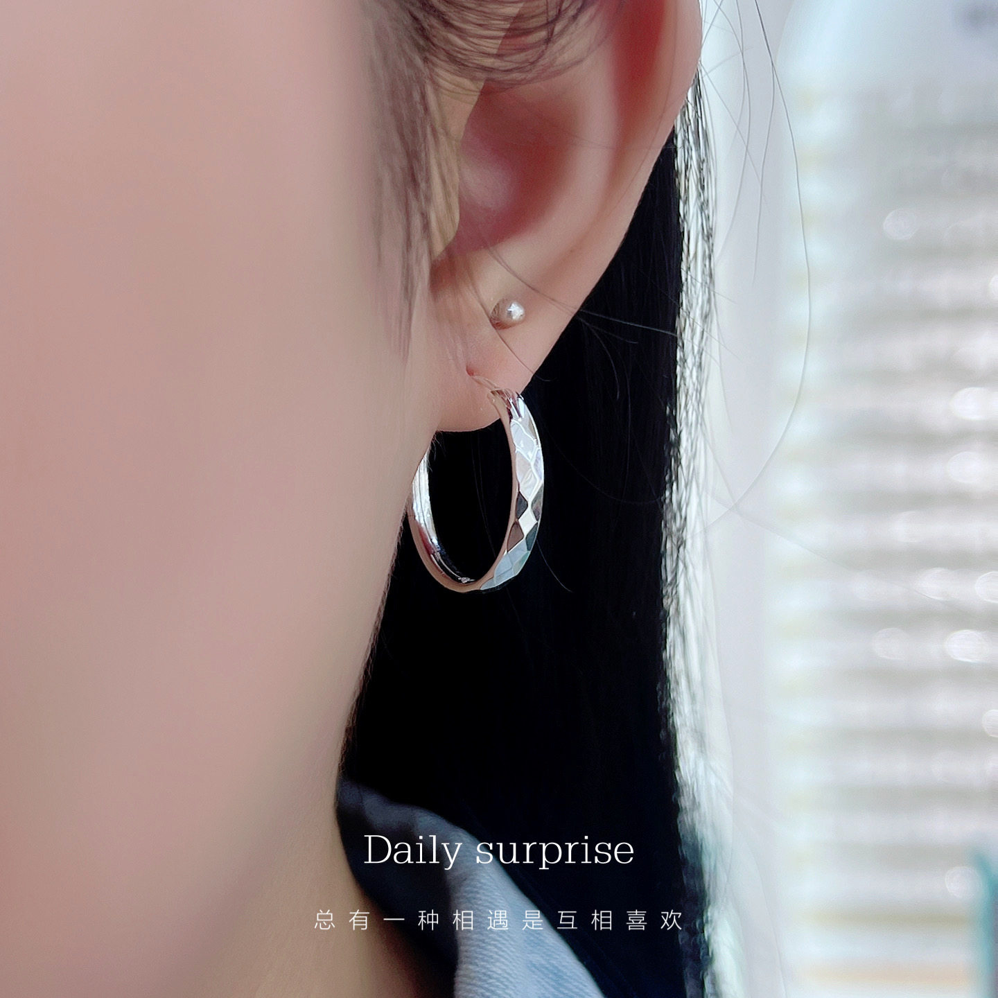 每日惊喜足银990菱形耳圈直径2.5圆环气质女纯银大耳圈新款夸,饰品/流行首饰/时尚饰品新,银饰耳饰,淘宝优惠券,粉丝福利购,淘宝优惠卷