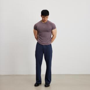 排汗透气紧身运动TEE 型颗粒功能面料训练短袖 AFTERGLOW 显大版