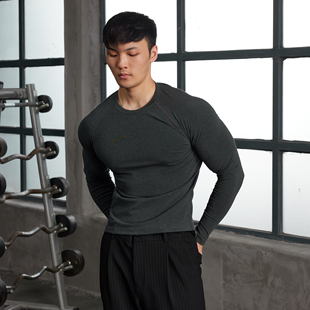 保暖修身 四针六线插肩袖 T恤 亲肤打底抓毛休闲长袖 AFTERGLOW秋季