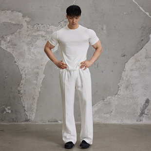 短袖 凉感复古做旧修身 夏季 AFTERGLOW兰精莫代尔砂洗面料纯TEE