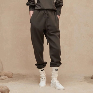 Fear 植绒印花束脚运动加绒长裤 Essentials22款 God 清仓特价