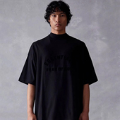 Fear 23款 弹跳潮人FOG God Essentials 圆弧形logo宽松短袖 T恤
