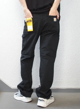 弹跳潮人Carhartt B324卡哈特斜纹直筒工装长裤微喇通勤多口袋潮