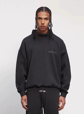 弹跳潮人 Fear Of God Essentials 20款字母小高领加绒套头卫衣潮