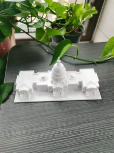 微缩美国国会大厦白模 DIY涂装建筑模型 沙盘造景桌面展示摆件