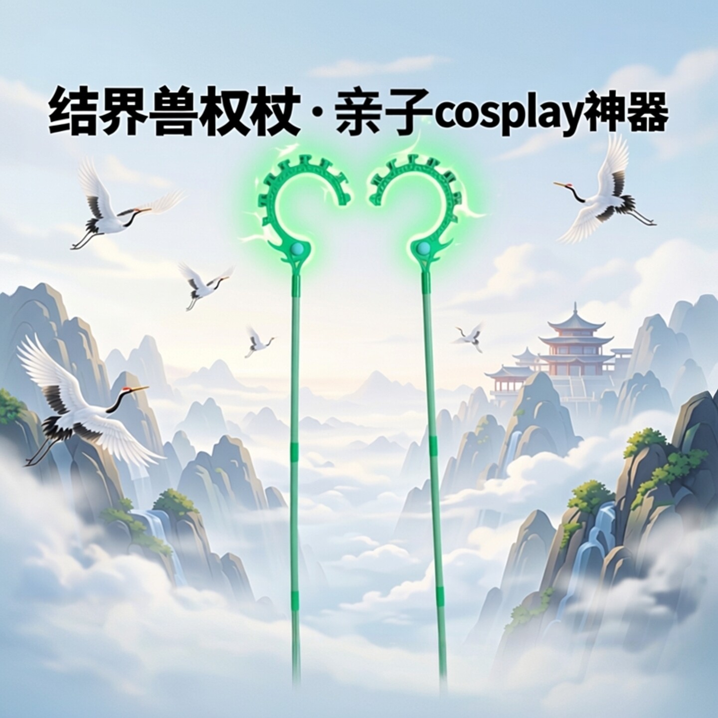 哪吒2周边结界兽权杖特大款cosplay动漫道具实物亲子玩具儿童礼物