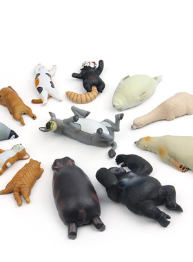 日本动物园柯基猫咪手办装饰品