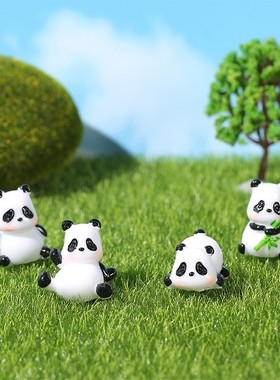 熊猫树脂微景观造景中式迷你